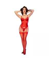 CHILIROSE - CR 4845 CORSET ET BAS ROUGE M CHILIROSE - CR 4845 CORSET ET BAS ROUGE M