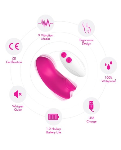 ARMONY - CULOTTE PORTABLE PAPILLON VIBRATEUR TÉLÉCOMMANDE VIOLET