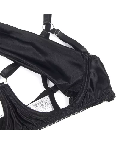 SUBBLIME - 955205 ENSEMBLE SOUTIEN-GORGE AVEC NŒUD NOIR RÉGLABLE L/XL