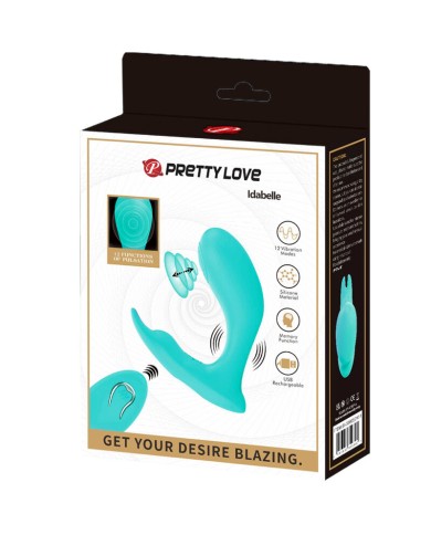 PRETTY LOVE - TÉLÉCOMMANDE À VIBRATION ET PULSATION IDABELLE BLEU