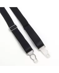 SUBBLIME - 955236 ENSEMBLE SOUTIEN-GORGE BONDAGE NOIR AVEC JARRETELLE S/M