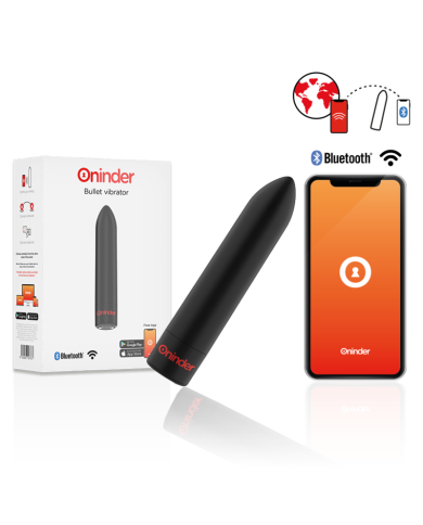 ONINDER - BERLIN VIBRATEUR BULLET NOIR 9 MODES 8,5 X 2 CM - APPLICATION GRATUITE