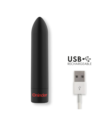 ONINDER - BERLIN VIBRATEUR BULLET NOIR 9 MODES 8,5 X 2 CM - APPLICATION GRATUITE