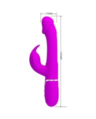 PRETTY LOVE - VIBRATEUR DEJON RABBIT 3 EN 1 MULTIFONCTION FUCSIA