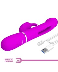 PRETTY LOVE - VIBRATEUR DEJON RABBIT 3 EN 1 MULTIFONCTION FUCSIA