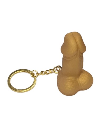 DIABLO PICANTE - PORTE-CLÉS SIFFLET EN FORME DE PÉNIS COULEUR OR