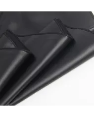 SUBBLIME - 955373 ROBE À BRETELLES EN CUIR NOIR S/M