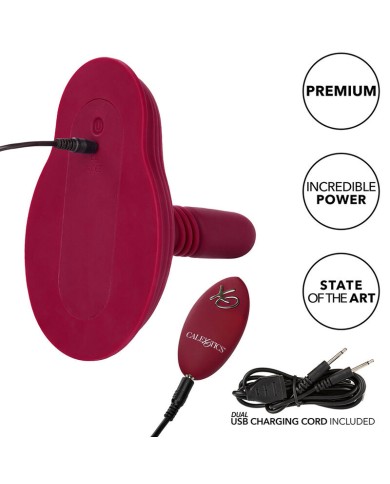 CALEXOTICS - RIDER MASSAGER DOUBLE MOTEUR TÉLÉCOMMANDE ROUGE