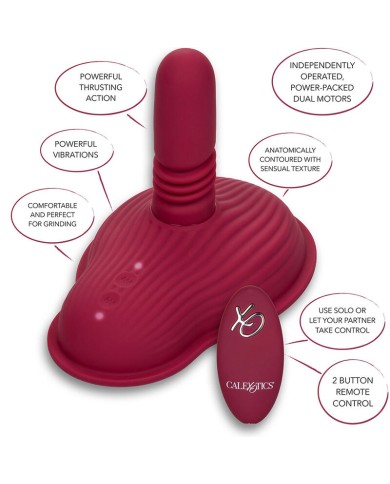 CALEXOTICS - RIDER MASSAGER DOUBLE MOTEUR TÉLÉCOMMANDE ROUGE