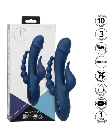 CALEXOTICS - VIBRATEUR TRIPLE ORGASME BLEU