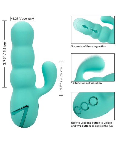 CALEXOTICS - VIBRATEUR DEL MAR DIVA RABBIR AQUA GREEN PAR CALIFORNIA DREAMING