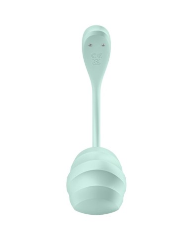 SATISFYER - APPLICATION GRATUITE STIMULATEUR DE POINT G PÉTALE LISSE VERT D'EAU