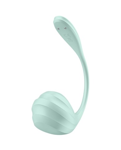 SATISFYER - APPLICATION GRATUITE STIMULATEUR DE POINT G PÉTALE LISSE VERT D'EAU