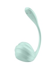 SATISFYER - APPLICATION GRATUITE STIMULATEUR DE POINT G PÉTALE LISSE VERT D'EAU