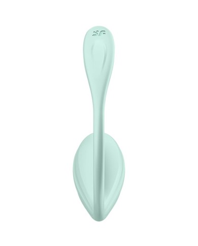 SATISFYER - APPLICATION GRATUITE STIMULATEUR DE POINT G PÉTALE LISSE VERT D'EAU