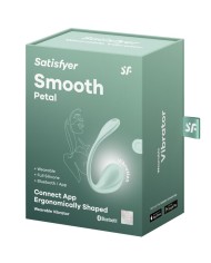 SATISFYER - APPLICATION GRATUITE STIMULATEUR DE POINT G PÉTALE LISSE VERT D'EAU