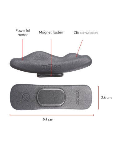 ONINDER - VIBRATEUR RECHARGEABLE MANILA PANTY 9 VITESSES 9,6 CM X 2,6 CM - APPLICATION GRATUITE
