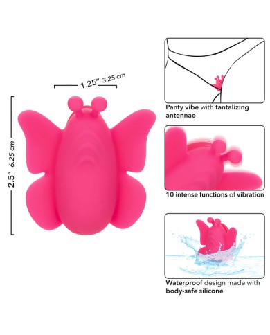 CALEXOTICS - NEON VIBES FLUTTER VIBE STIMULATEUR 10 VIBRATIONS ROSE