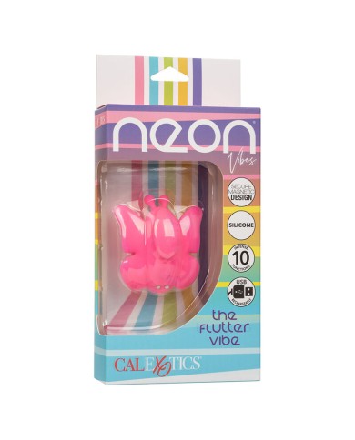 CALEXOTICS - NEON VIBES FLUTTER VIBE STIMULATEUR 10 VIBRATIONS ROSE