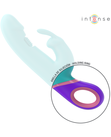 INTENSE - MONICA VIBRATEUR RABBIT AVEC STIMULATEUR DE POINT G ROTATIF BLEU