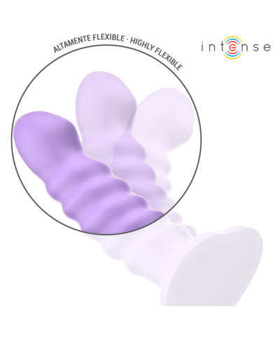 INTENSE - BRENDA VIBRATEUR TAILLE M DESIGN SPIRALE 10 VIBRATIONS VIOLET TÉLÉCOMMANDE