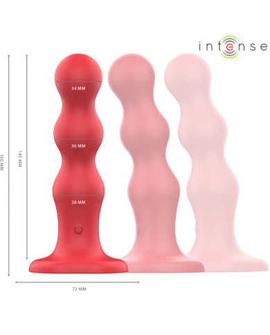 INTENSE - CODY VIBRATEUR AVEC VENTOUSE TÉLÉCOMMANDE ROUGE