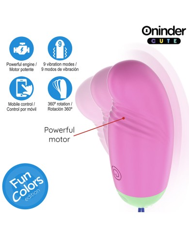 ONINDER CUTE - ŒUF EN SILICONE VIBRANT ET ROTATIF À 360° - APPLICATION MONDIALE GRATUITE