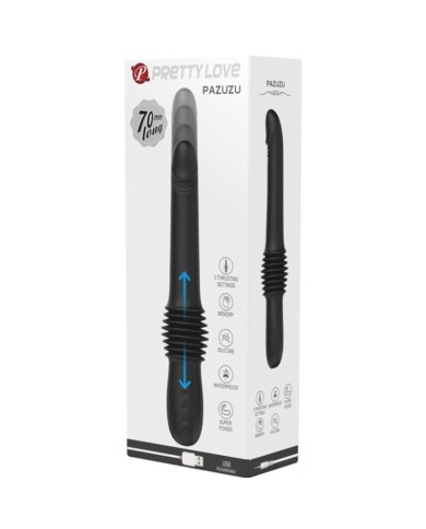 PRETTY LOVE - VIBRATEUR PAZUZU 3 MODES DE POUSSÉE NOIR