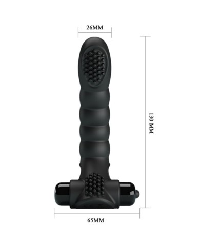 PRETTY LOVE - VIBRATEUR DOIGT ALEXANDER 10 VIBRATIONS NOIR