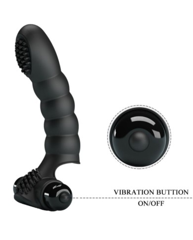 PRETTY LOVE - VIBRATEUR DOIGT ALEXANDER 10 VIBRATIONS NOIR