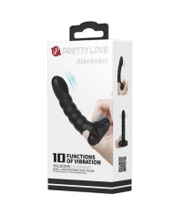 PRETTY LOVE - VIBRATEUR DOIGT ALEXANDER 10 VIBRATIONS NOIR