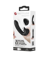 PRETTY LOVE - HOBGOBLIN BOÎTE À DOIGTS VIBRANTS 12 VIBRATIONS + STIMULATEUR DE CLITORIS NOIR