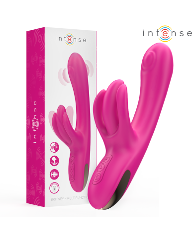 INTENSE - BRITNEY VIBRATEUR LAPIN MULTIFONCTION 23 CM ROSE