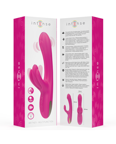 INTENSE - BRITNEY VIBRATEUR LAPIN MULTIFONCTION 23 CM ROSE