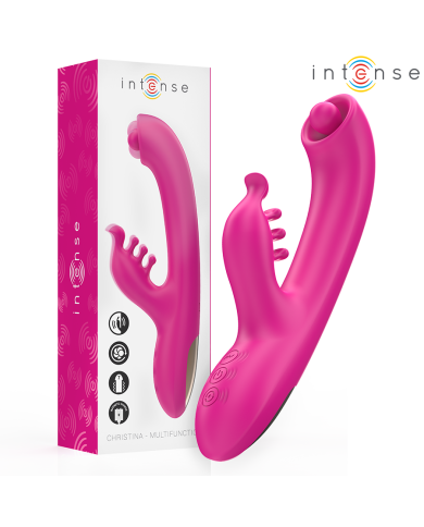 INTENSE - CHRISTINA VIBRATEUR LAPIN MULTIFONCTION 22,5 CM ROSE