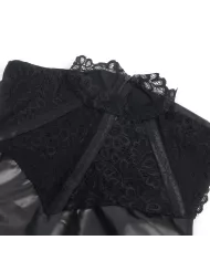 SUBBLIME - 957551 ROBE EN CUIR COL DENTELLE NOIR L/XL