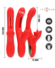 INTENSE - JESSICA VIBRATEUR MULTIFONCTION STIMULATION CLITORIS 24,8 CM ROUGE