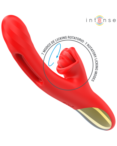 INTENSE - JESSICA VIBRATEUR MULTIFONCTION STIMULATION CLITORIS 24,8 CM ROUGE