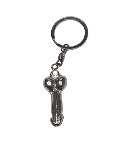 DIABLO PICANTE - PORTE-CLÉS PÉNIS EN MÉTAL ARGENT