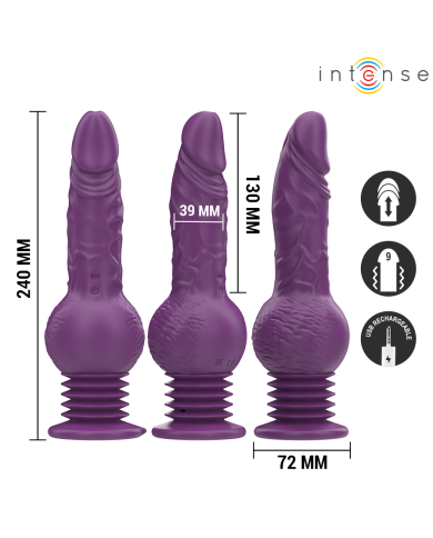 INTENSE - VIBRATEUR MULTIFONCTION TATUM AVEC VIBRATION DE HAUT EN BAS 24 CM VIOLET