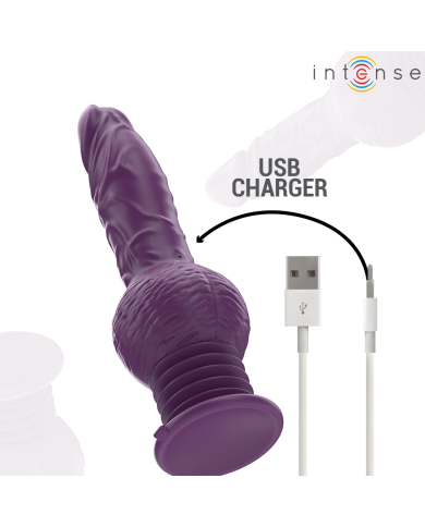 INTENSE - VIBRATEUR MULTIFONCTION TATUM AVEC VIBRATION DE HAUT EN BAS 24 CM VIOLET