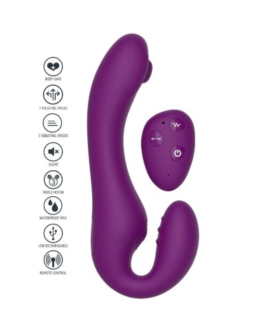 XOCOON - VIBRATEUR SANS STRAPLESS 2 EN 1 AVEC TÉLÉCOMMANDE VIOLET