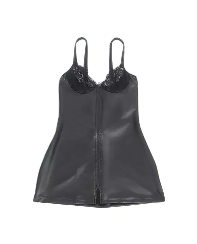SUBBLIME - 957575 ROBE ZIPPÉE EN CUIR NOIR L/XL