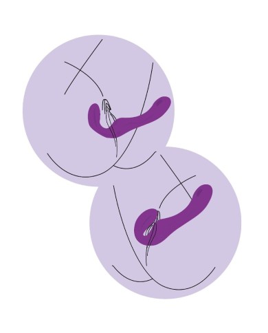 XOCOON - VIBRATEUR SANS STRAPLESS 2 EN 1 AVEC TÉLÉCOMMANDE VIOLET