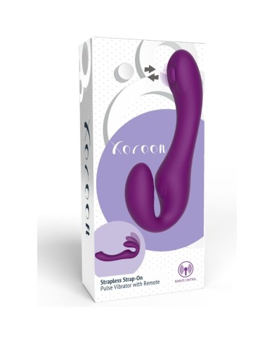 XOCOON - VIBRATEUR SANS STRAPLESS 2 EN 1 AVEC TÉLÉCOMMANDE VIOLET