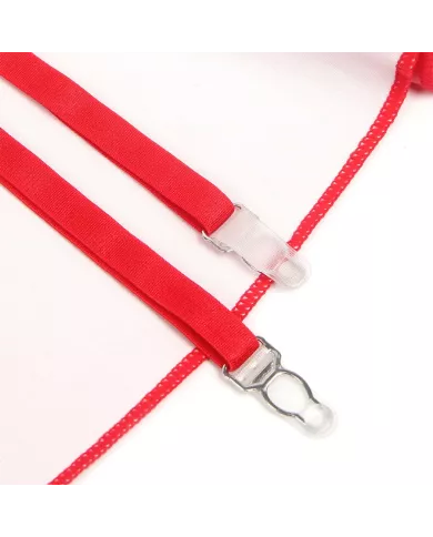 SUBBLIME - 957728 ROBE EN CUIR À FERMETURE ÉCLAIR EN DENTELLE ROUGE S/M