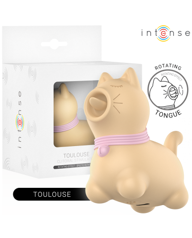 INTENSE - STIMULATEUR TOULOUSE AVEC LANGUE ROTATIVE À 360º JAUNE