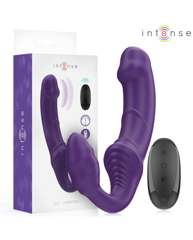 INTENSE - JILL DOUBLE VIBRATEUR 20 CM VIOLET TÉLÉCOMMANDE