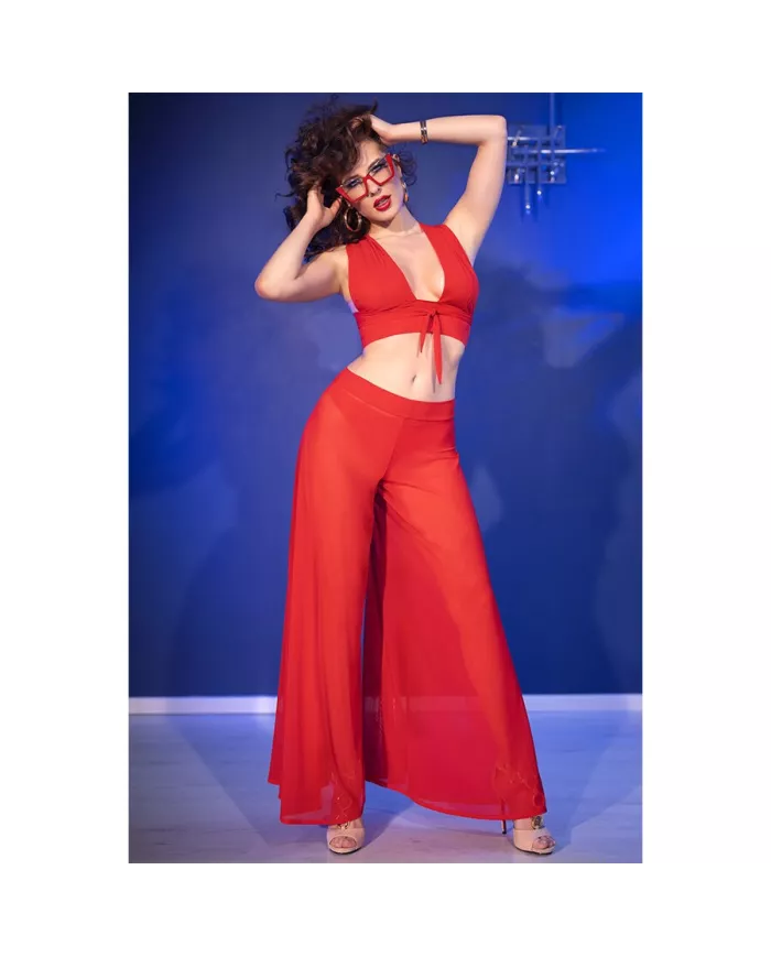 CHILIROSE - CR 4857 ENSEMBLE HAUT ET PANTALON ROUGE TAILLE XL CHILIROSE - CR 4857 ENSEMBLE HAUT ET PANTALON ROUGE TAILLE XL