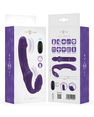 INTENSE - JILL DOUBLE VIBRATEUR 20 CM VIOLET TÉLÉCOMMANDE